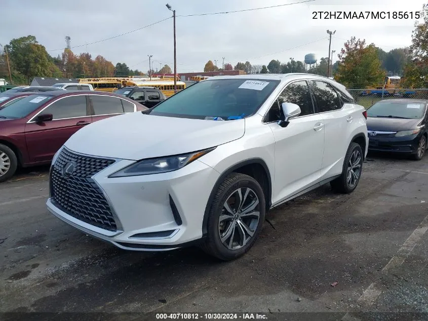 2021 Lexus Rx 350 VIN: 2T2HZMAA7MC185615 Lot: 40710812