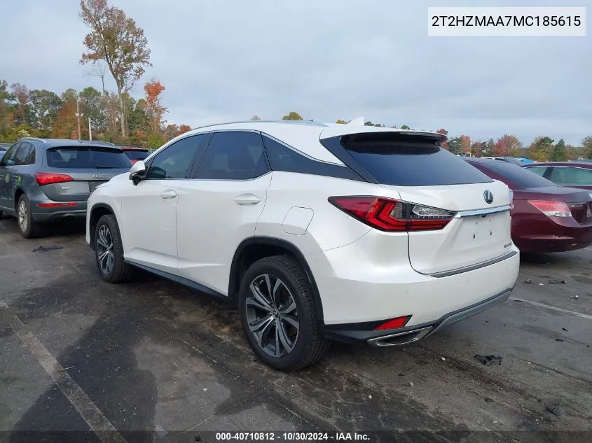 2021 Lexus Rx 350 VIN: 2T2HZMAA7MC185615 Lot: 40710812