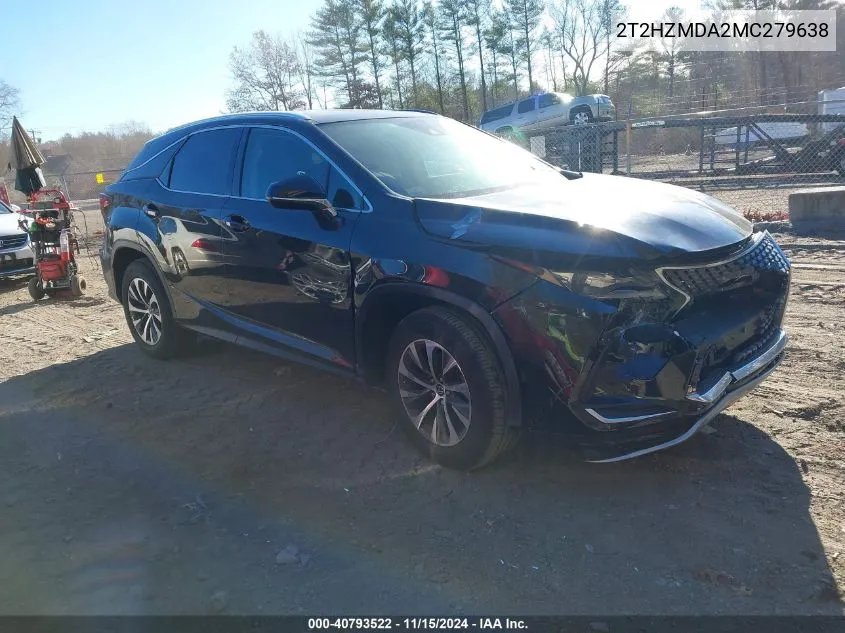 2021 Lexus Rx 350 VIN: 2T2HZMDA2MC279638 Lot: 40793522