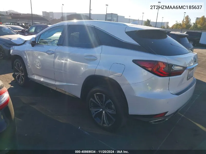 2021 Lexus Rx 350 VIN: 2T2HZMAA6MC185637 Lot: 40869034