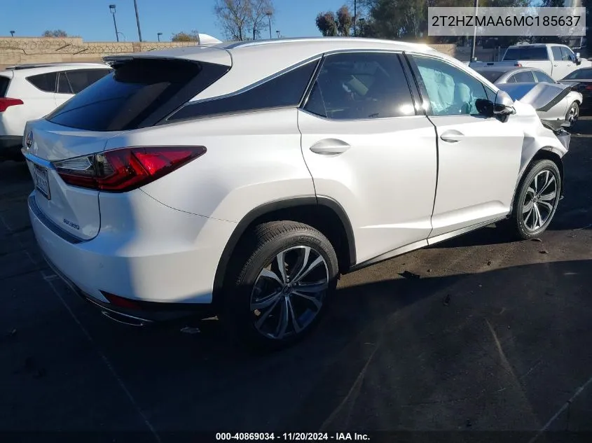 2021 Lexus Rx 350 VIN: 2T2HZMAA6MC185637 Lot: 40869034