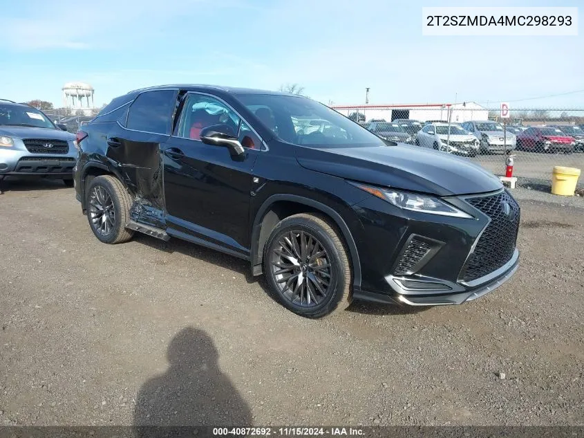 2021 Lexus Rx 350 F Sport Appearance VIN: 2T2SZMDA4MC298293 Lot: 40872692