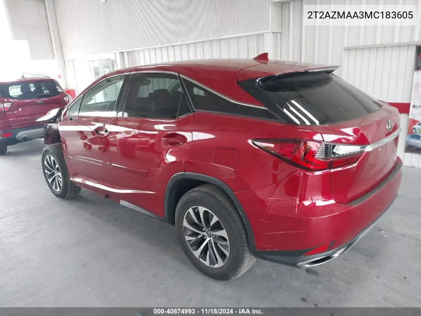 2T2AZMAA3MC183605 2021 Lexus Rx 350