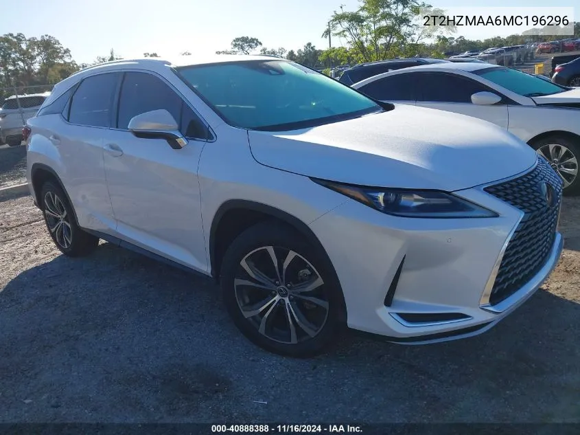 2021 Lexus Rx 350 VIN: 2T2HZMAA6MC196296 Lot: 40888388