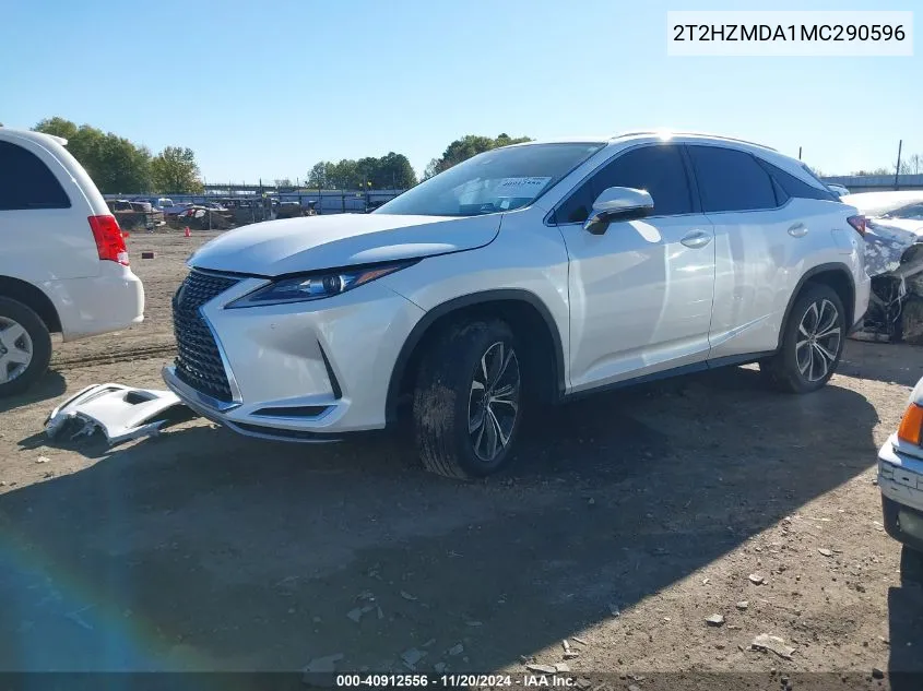 2021 Lexus Rx 350 VIN: 2T2HZMDA1MC290596 Lot: 40912556