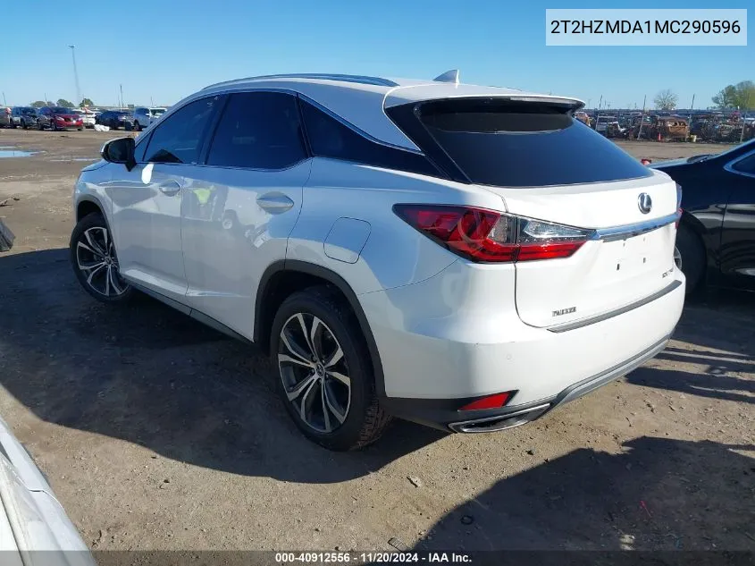 2021 Lexus Rx 350 VIN: 2T2HZMDA1MC290596 Lot: 40912556