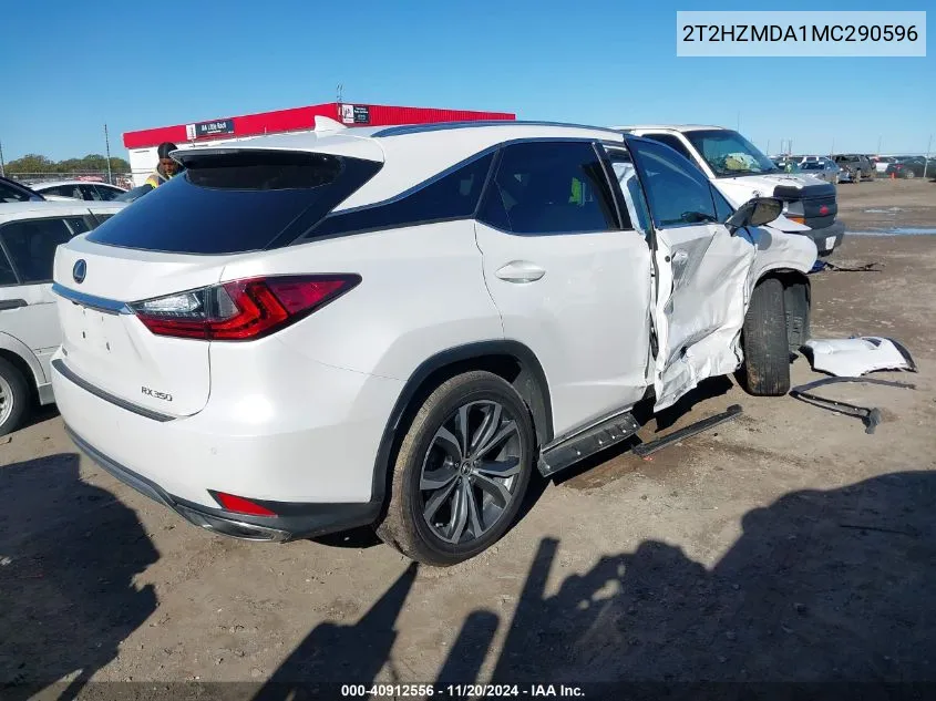 2021 Lexus Rx 350 VIN: 2T2HZMDA1MC290596 Lot: 40912556