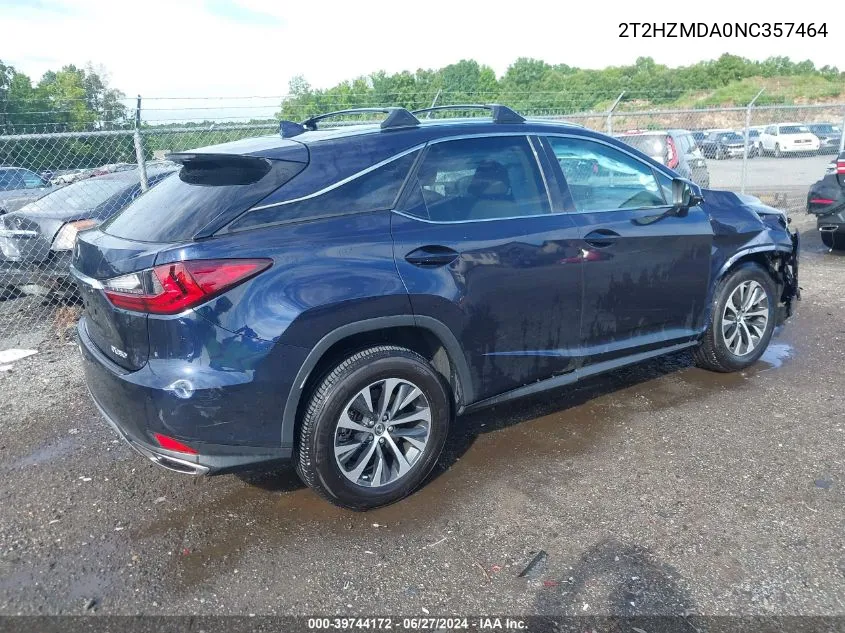 2022 Lexus Rx 350 VIN: 2T2HZMDA0NC357464 Lot: 39744172