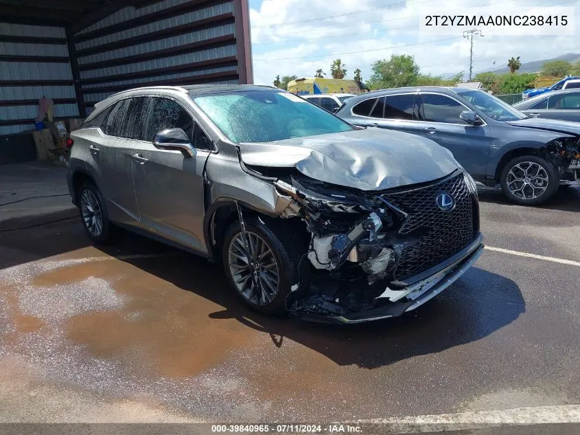 2022 Lexus Rx 350 F Sport Handling VIN: 2T2YZMAA0NC238415 Lot: 39840965