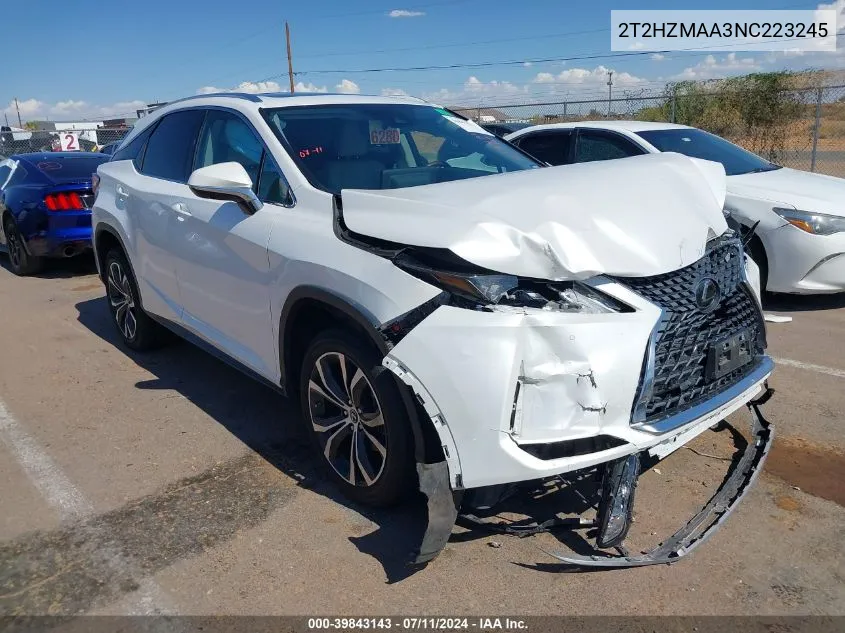 2022 Lexus Rx 350 VIN: 2T2HZMAA3NC223245 Lot: 39843143