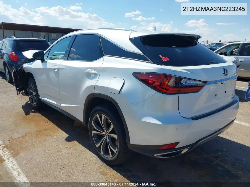 2022 Lexus Rx 350 VIN: 2T2HZMAA3NC223245 Lot: 39843143