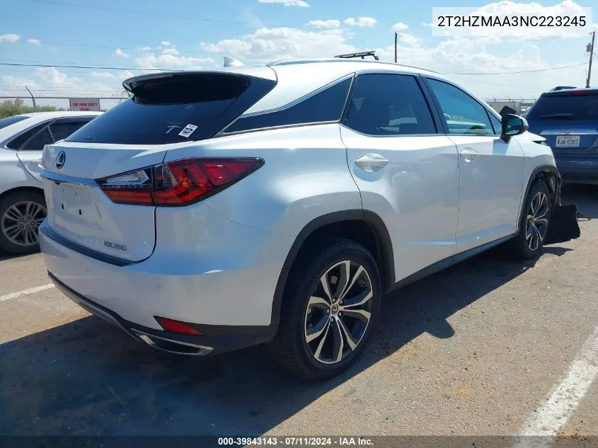 2T2HZMAA3NC223245 2022 Lexus Rx 350