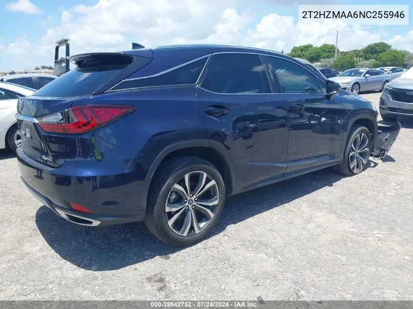 2022 Lexus Rx 350 VIN: 2T2HZMAA6NC255946 Lot: 39942752