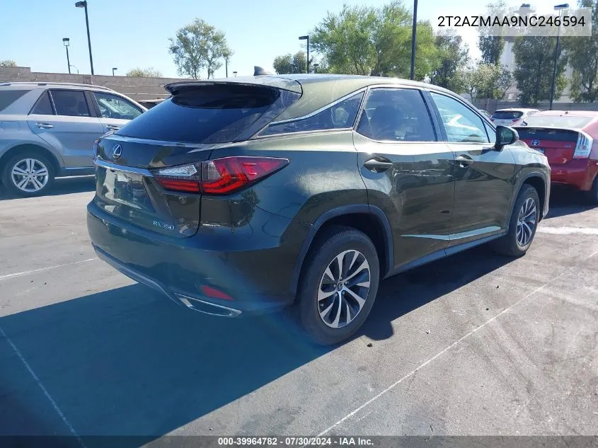 2022 Lexus Rx 350 VIN: 2T2AZMAA9NC246594 Lot: 39964782