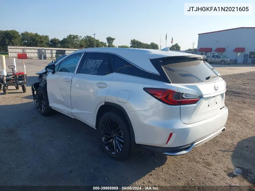 JTJHGKFA1N2021605 2022 Lexus Rx 450Hl