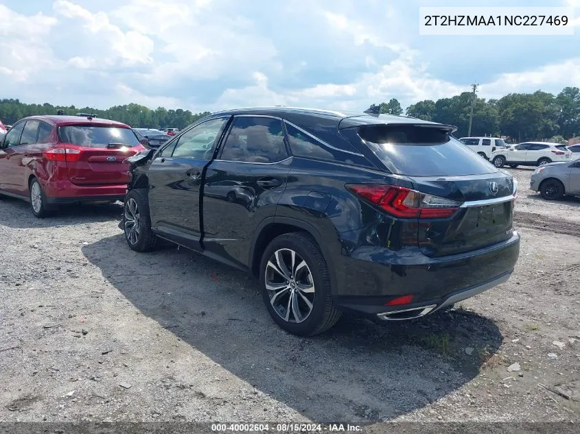 2022 Lexus Rx 350 VIN: 2T2HZMAA1NC227469 Lot: 40002604