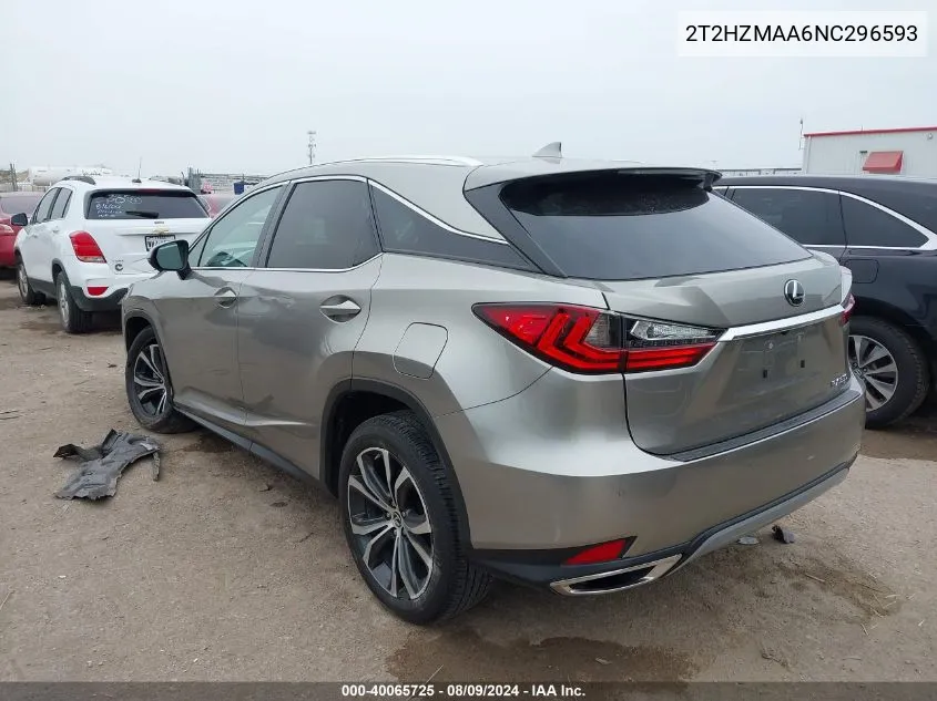 2022 Lexus Rx 350 VIN: 2T2HZMAA6NC296593 Lot: 40065725