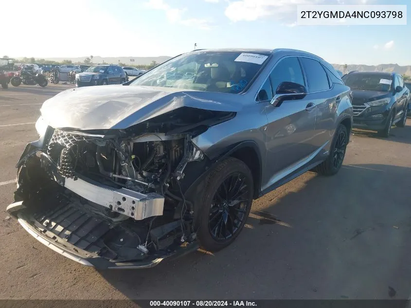 2T2YGMDA4NC093798 2022 Lexus Rx450 Premium/Sport/Se