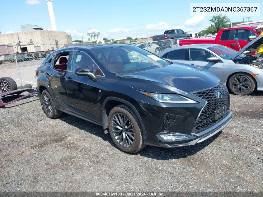 2T2SZMDA0NC367367 2022 Lexus Rx 350 F Sport