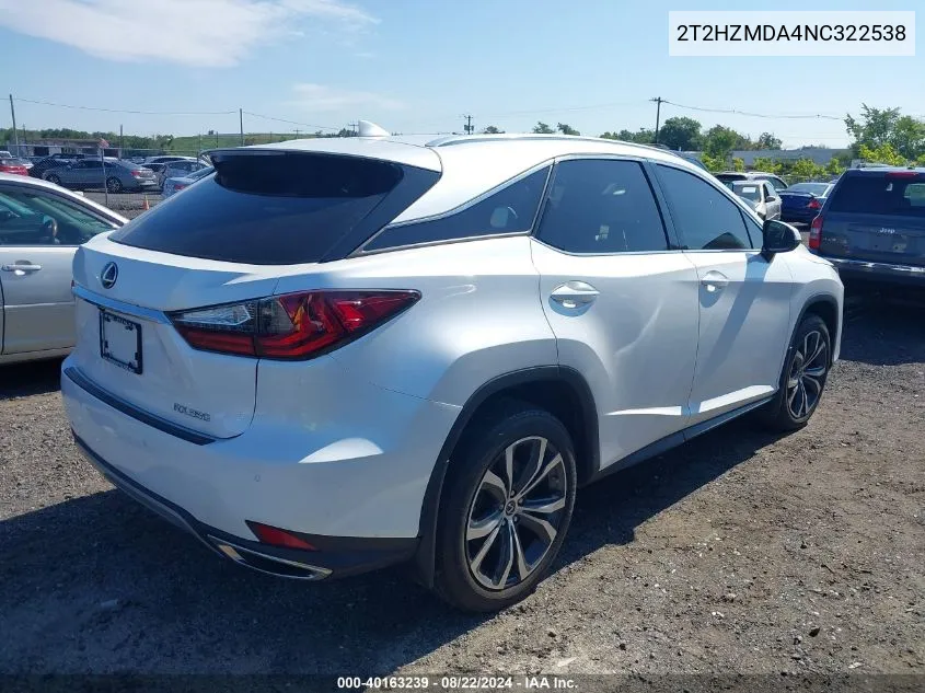 2T2HZMDA4NC322538 2022 Lexus Rx 350