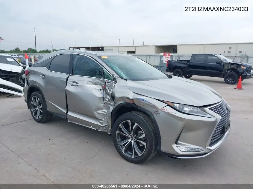 2T2HZMAAXNC234033 2022 Lexus Rx 350