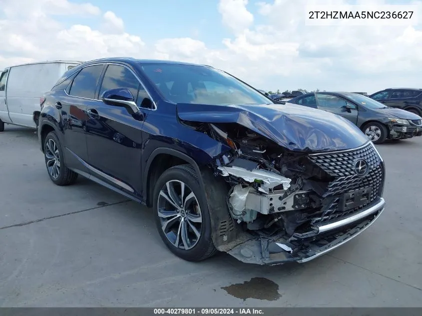 2022 Lexus Rx 350 VIN: 2T2HZMAA5NC236627 Lot: 40279801