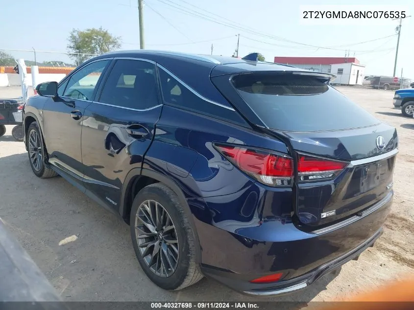 2T2YGMDA8NC076535 2022 Lexus Rx 450H F Sport Handling