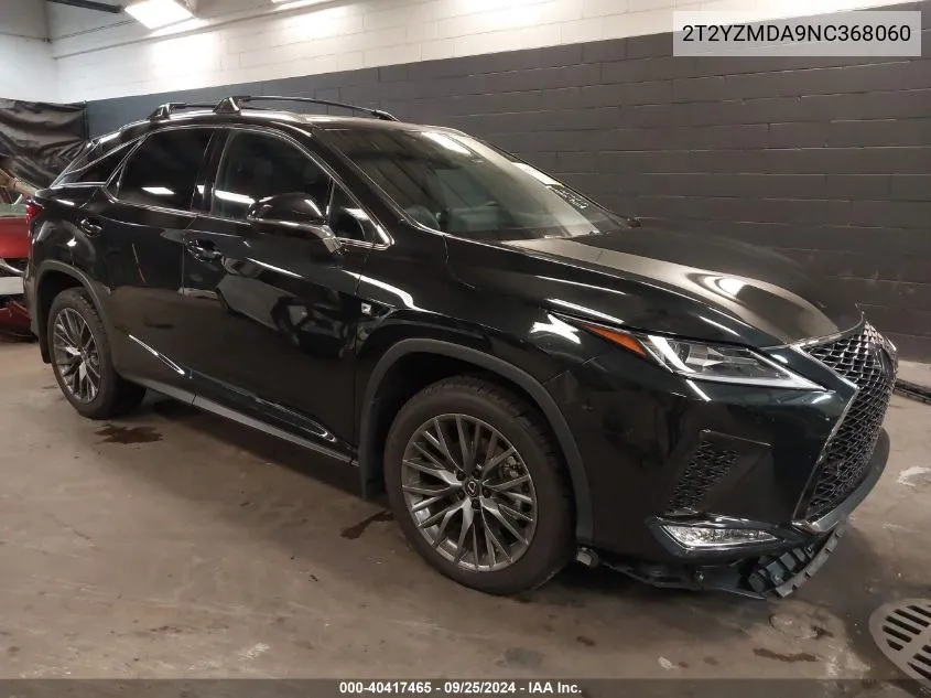 2T2YZMDA9NC368060 2022 Lexus Rx 350 F Sport Handling