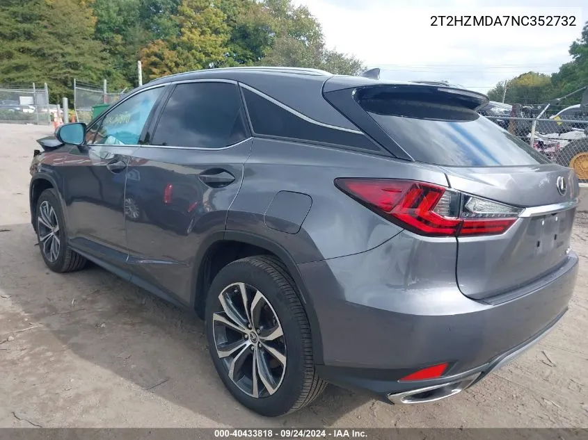 2T2HZMDA7NC352732 2022 Lexus Rx 350