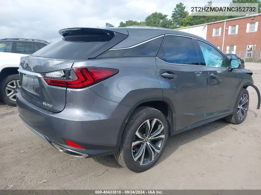 2022 Lexus Rx 350 VIN: 2T2HZMDA7NC352732 Lot: 40433818