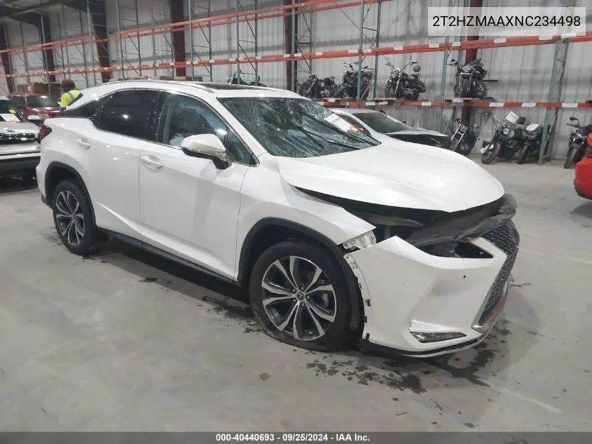 2T2HZMAAXNC234498 2022 Lexus Rx 350