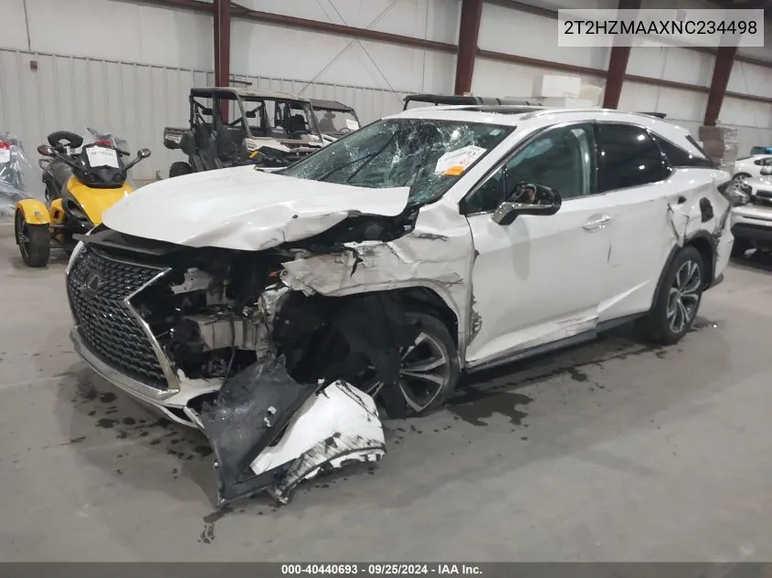 2T2HZMAAXNC234498 2022 Lexus Rx 350