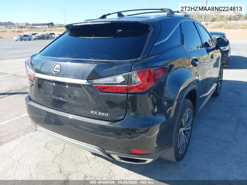 2022 Lexus Rx 350 VIN: 2T2HZMAA8NC224813 Lot: 40458039