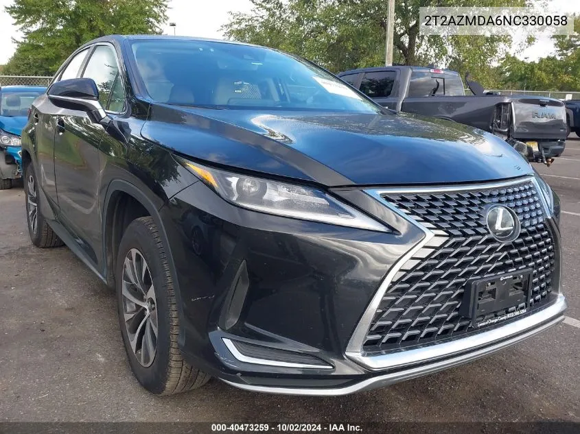 2022 Lexus Rx 350 VIN: 2T2AZMDA6NC330058 Lot: 40473259