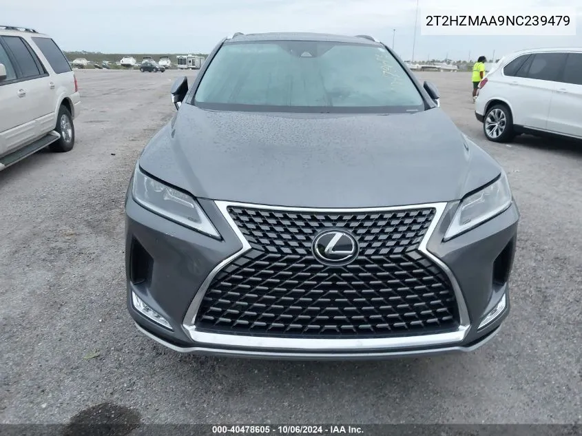 2022 Lexus Rx 350 VIN: 2T2HZMAA9NC239479 Lot: 40478605