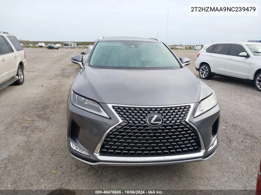 2022 Lexus Rx 350 VIN: 2T2HZMAA9NC239479 Lot: 40478605