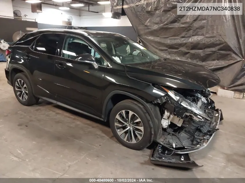 2T2HZMDA7NC340838 2022 Lexus Rx 350