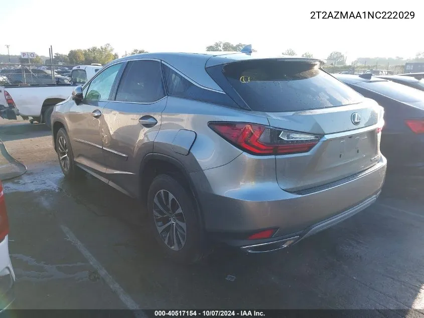 2022 Lexus Rx 350 VIN: 2T2AZMAA1NC222029 Lot: 40517154