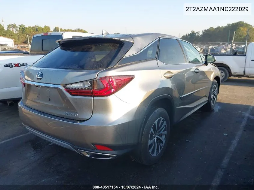 2022 Lexus Rx 350 VIN: 2T2AZMAA1NC222029 Lot: 40517154