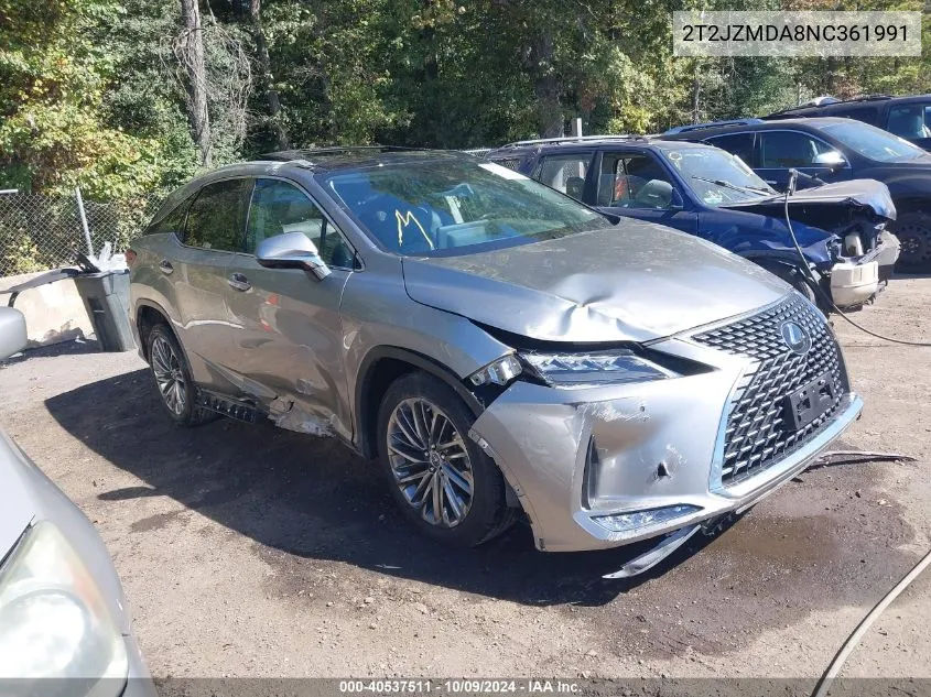 2022 Lexus Rx 350 VIN: 2T2JZMDA8NC361991 Lot: 40537511