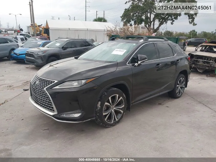 2022 Lexus Rx 350 VIN: 2T2HZMAA4NC245061 Lot: 40548665