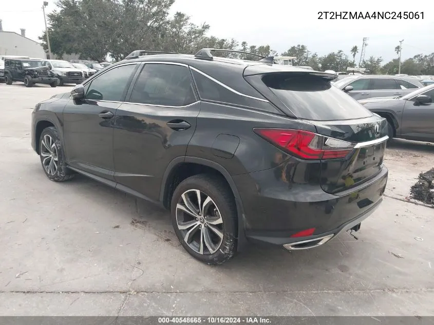 2022 Lexus Rx 350 VIN: 2T2HZMAA4NC245061 Lot: 40548665