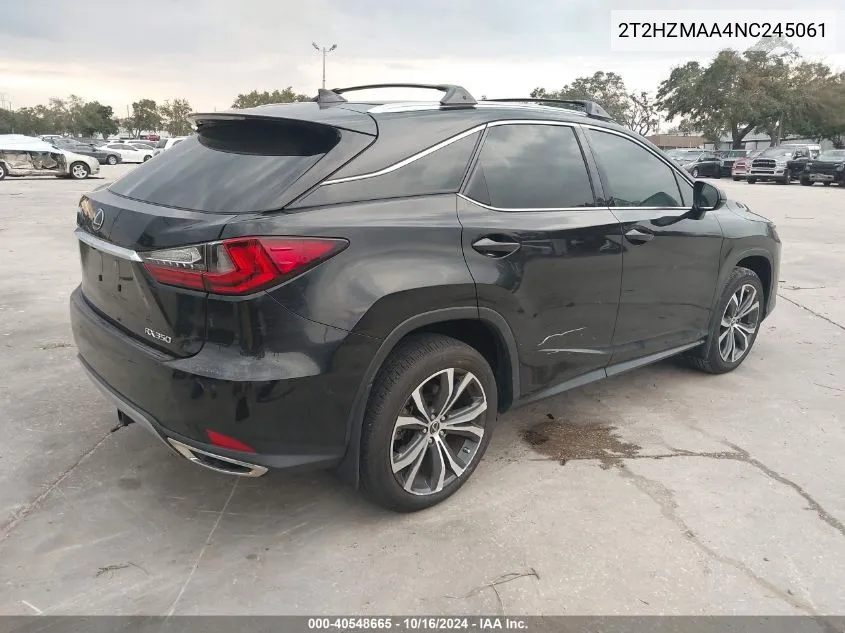 2022 Lexus Rx 350 VIN: 2T2HZMAA4NC245061 Lot: 40548665