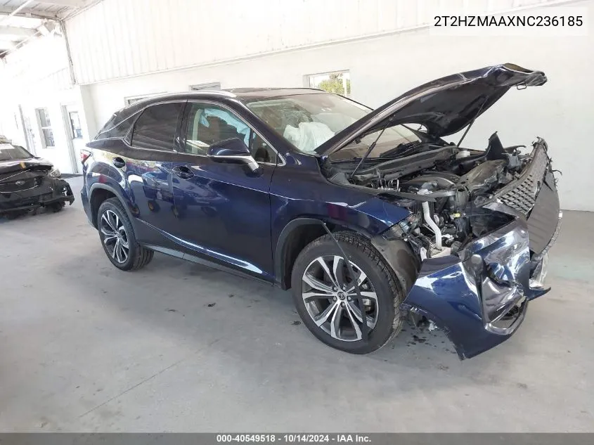 2022 Lexus Rx 350 VIN: 2T2HZMAAXNC236185 Lot: 40549518