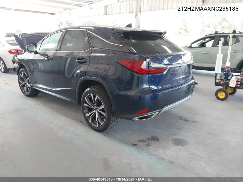 2022 Lexus Rx 350 VIN: 2T2HZMAAXNC236185 Lot: 40549518