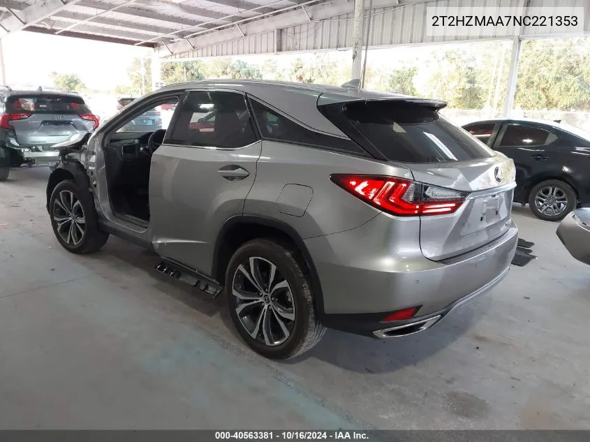 2022 Lexus Rx 350 VIN: 2T2HZMAA7NC221353 Lot: 40563381