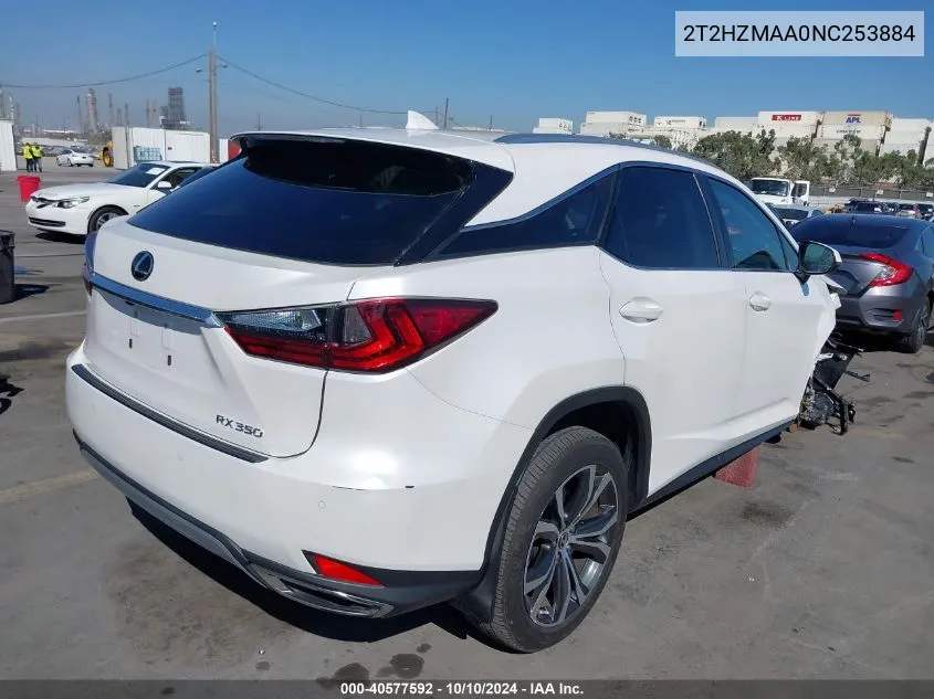 2022 Lexus Rx 350 VIN: 2T2HZMAA0NC253884 Lot: 40577592