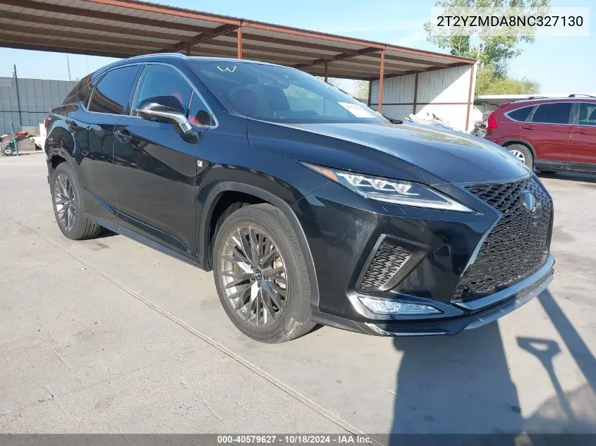 2022 Lexus Rx Rx 350 F Sport Handling VIN: 2T2YZMDA8NC327130 Lot: 40579627