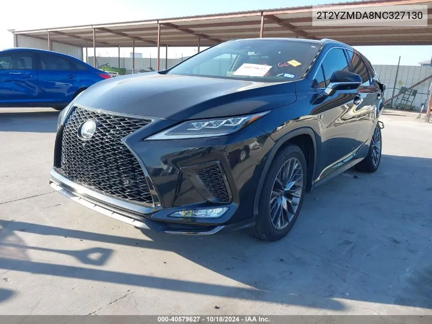 2022 Lexus Rx Rx 350 F Sport Handling VIN: 2T2YZMDA8NC327130 Lot: 40579627