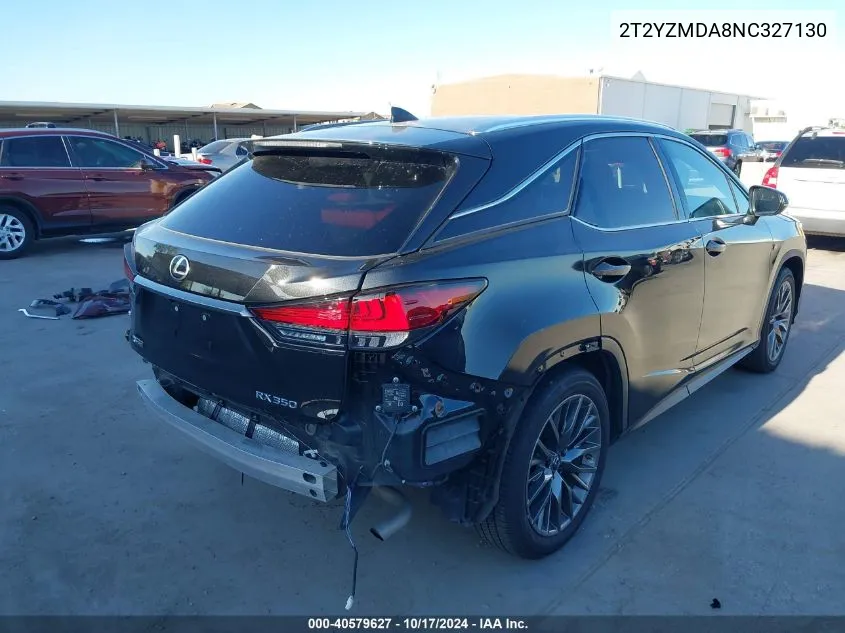 2022 Lexus Rx Rx 350 F Sport Handling VIN: 2T2YZMDA8NC327130 Lot: 40579627